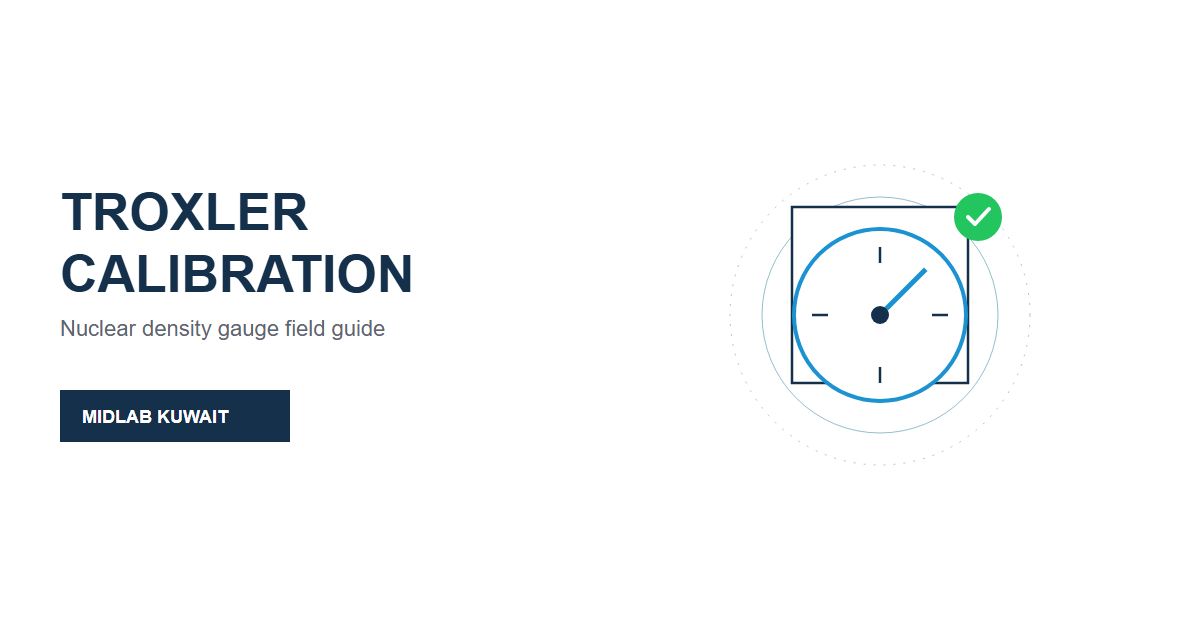 Troxler Nuclear Density Gauge Calibration - MIDLAB Kuwait